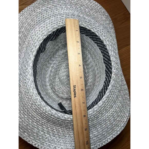 August Hat Company Hat Fedora Womens Medium Wide Brim Straw Summer Sun NEW - Picture 8 of 9